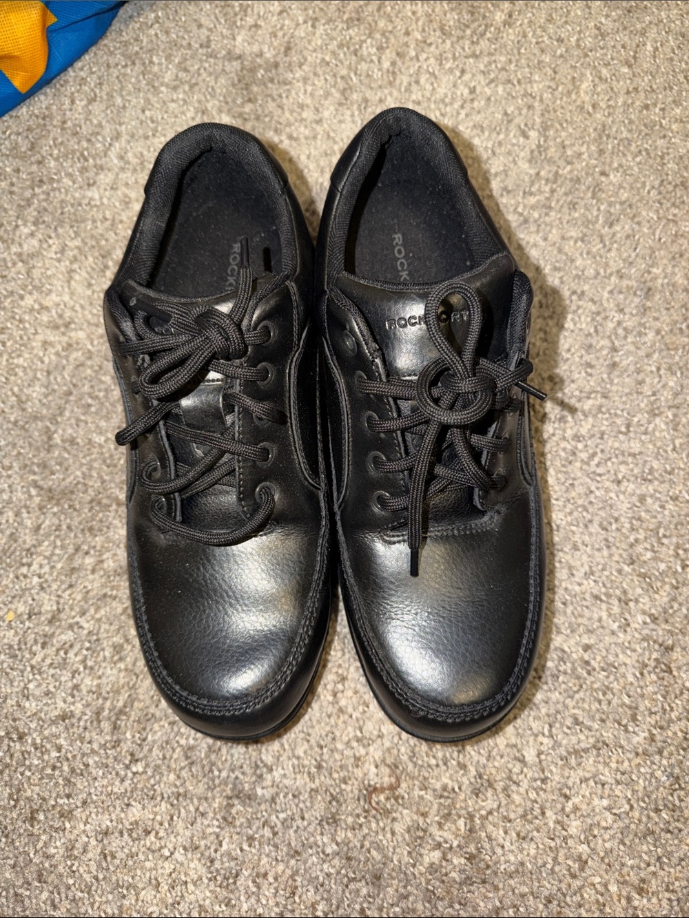 Rockport Black Leather Lace-Up Derby Shoes